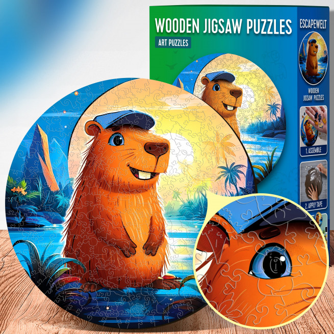 Images and photos of Capybara Puzzle 300 pieces. ESC WELT.