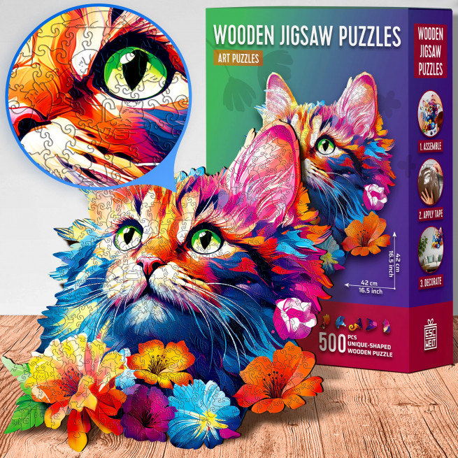 Images and photos of CAT PUZZLE 200 PIECES. ESC WELT.