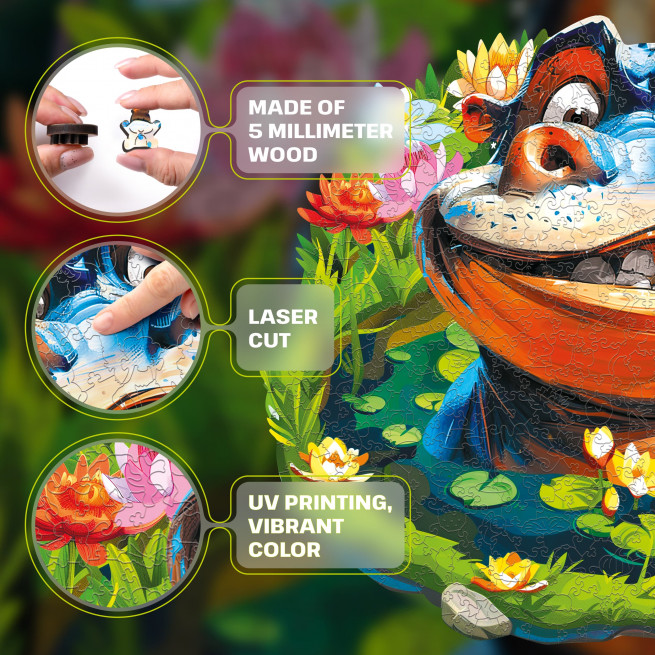 Images and photos of Funny Hippo Puzzle 500 pieces. ESC WELT.