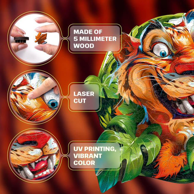 Images and photos of Funny Tiger Puzzle 300 pieces. ESC WELT.