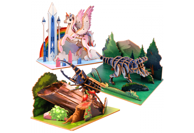 Images and photos of Fantasy Trio 3D Puzzle Kit. ESC WELT.