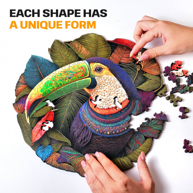 Images and photos of Toucan puzzle 200 pieces. ESC WELT.