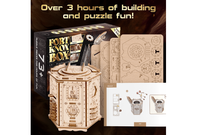 Buy 3D Puzzle Game Fort Knox Box Pro - £39,90. Best Wooden and
