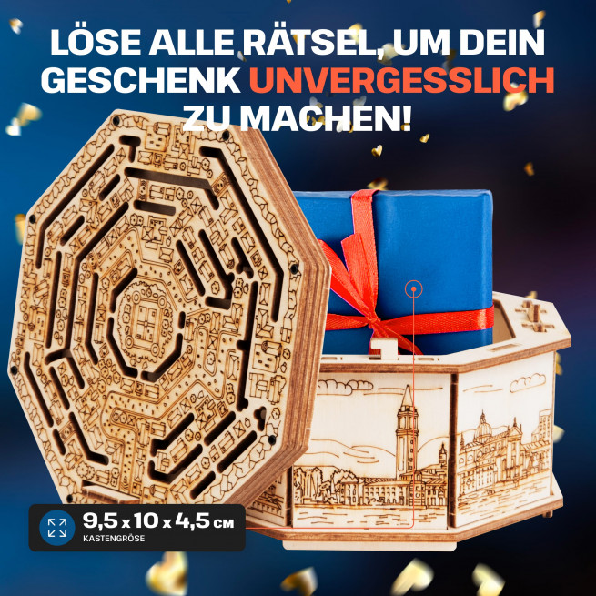 Buy Wooden Secret MAZE BOX, 3D PUZZLE KIT FOR SELF-ASSEMBLY - £29
