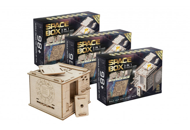 Images and photos of 3D Puzzle Game Space Box Trio. ESC WELT.