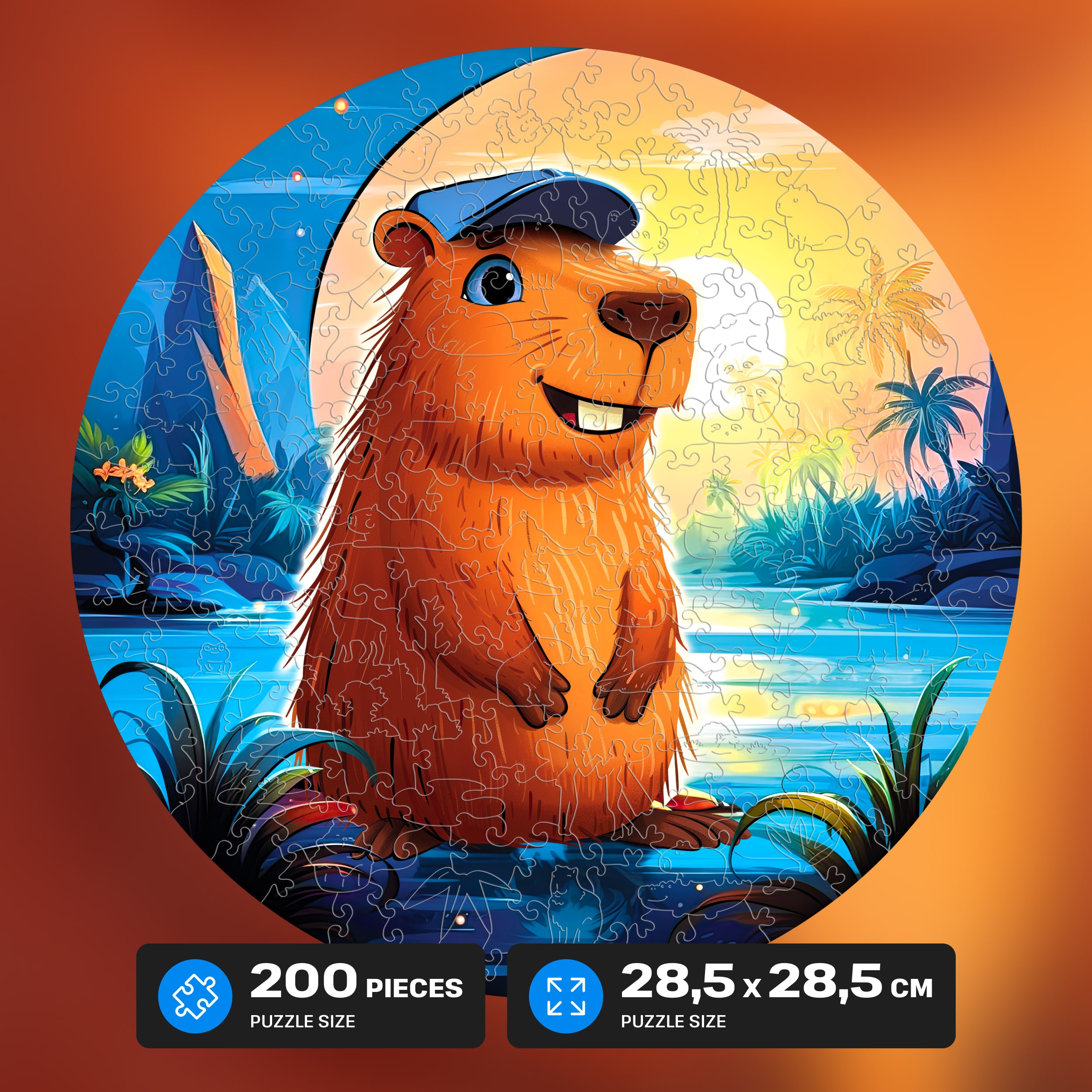 Images and photos of Capybara Puzzle 200 pieces. ESC WELT.