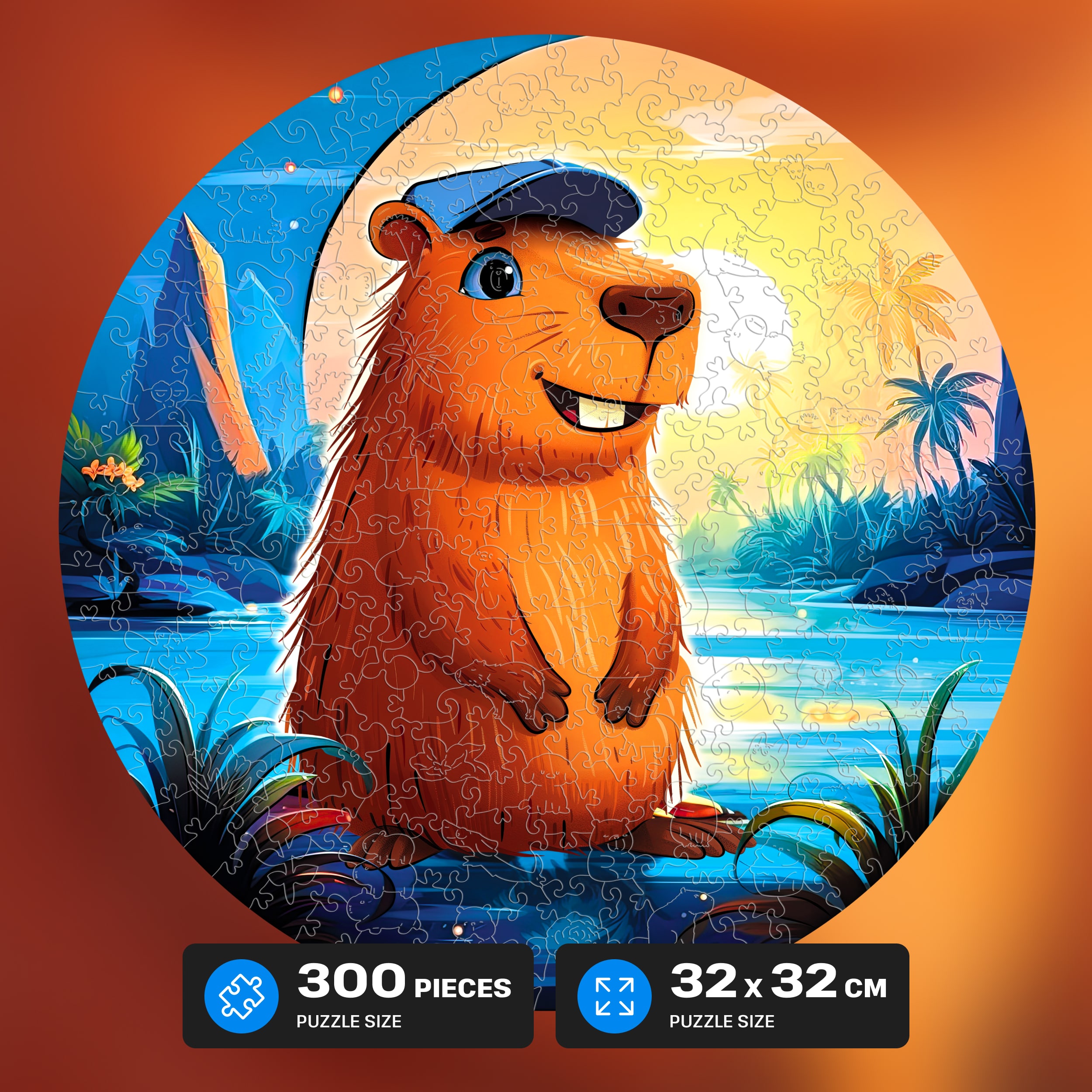 Images and photos of Capybara Puzzle 300 pieces. ESC WELT.