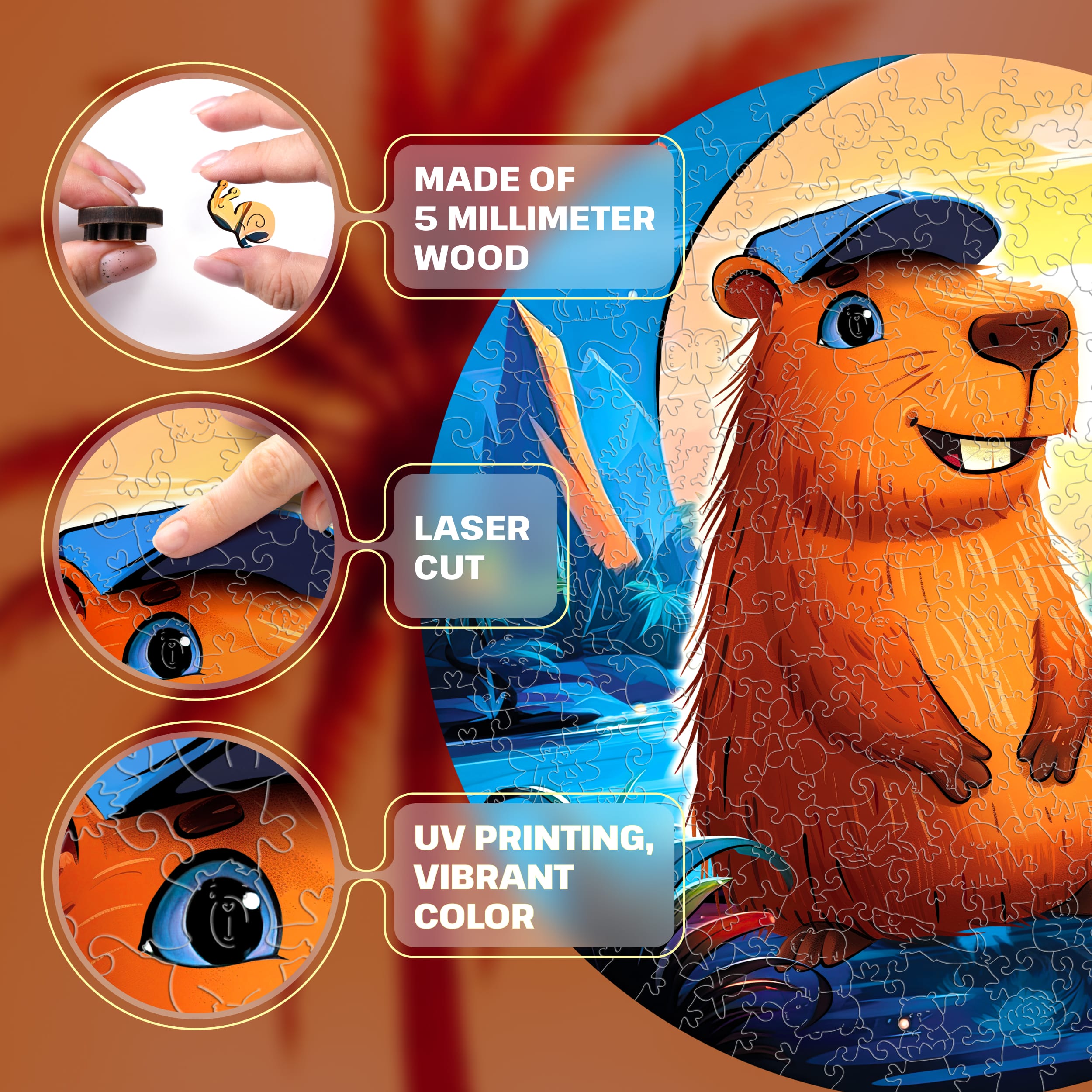 Images and photos of Capybara Puzzle 200 pieces. ESC WELT.