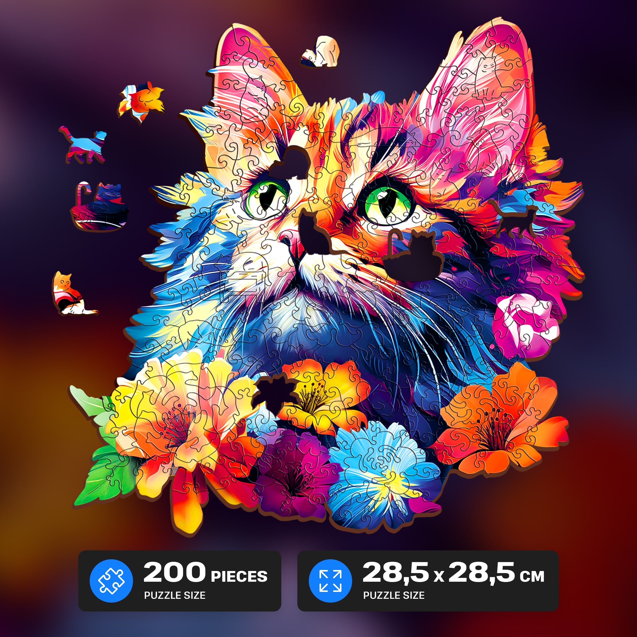 Images and photos of Cat puzzle 200 pieces. ESC WELT.