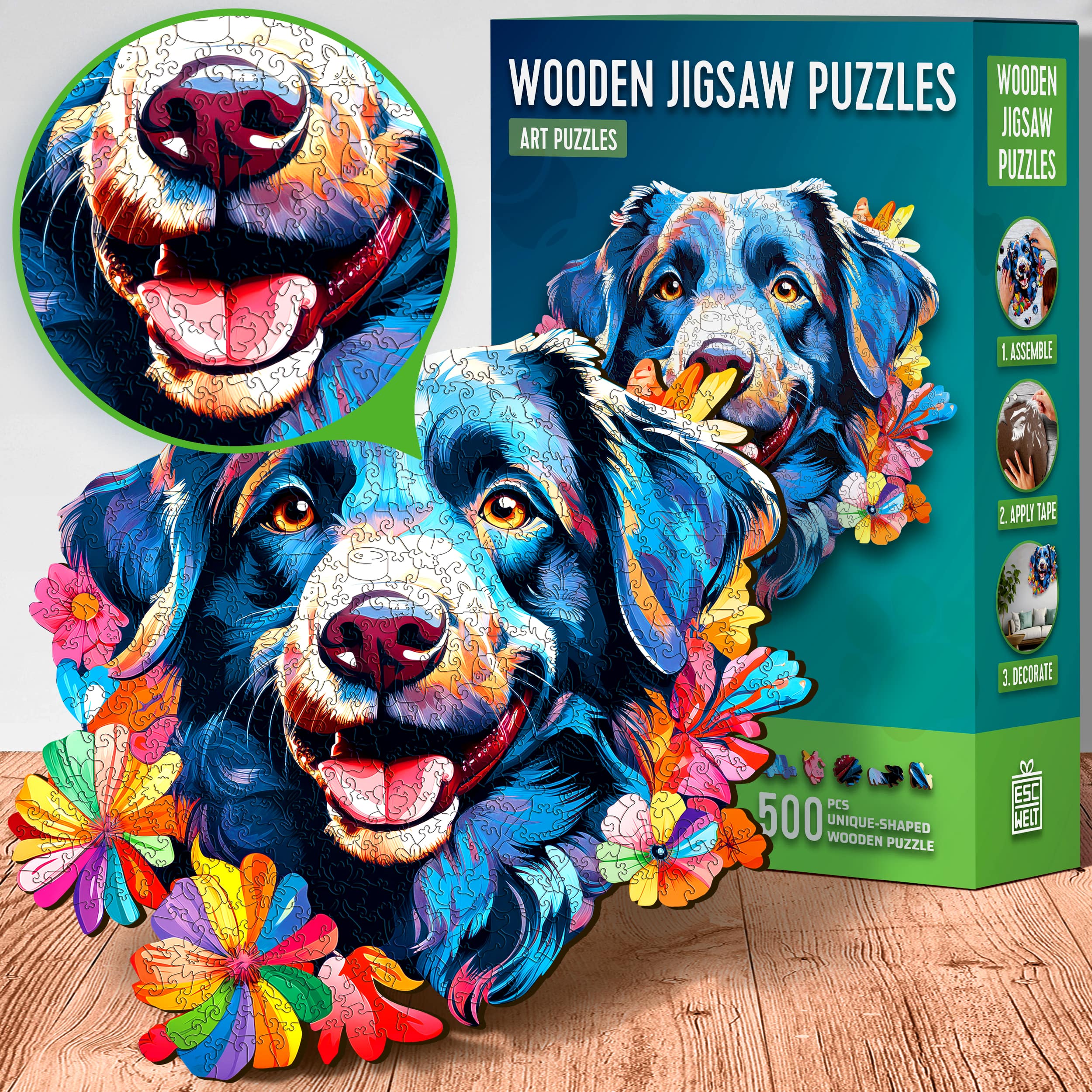 Images and photos of Dog puzzle 500 pieces. ESC WELT.