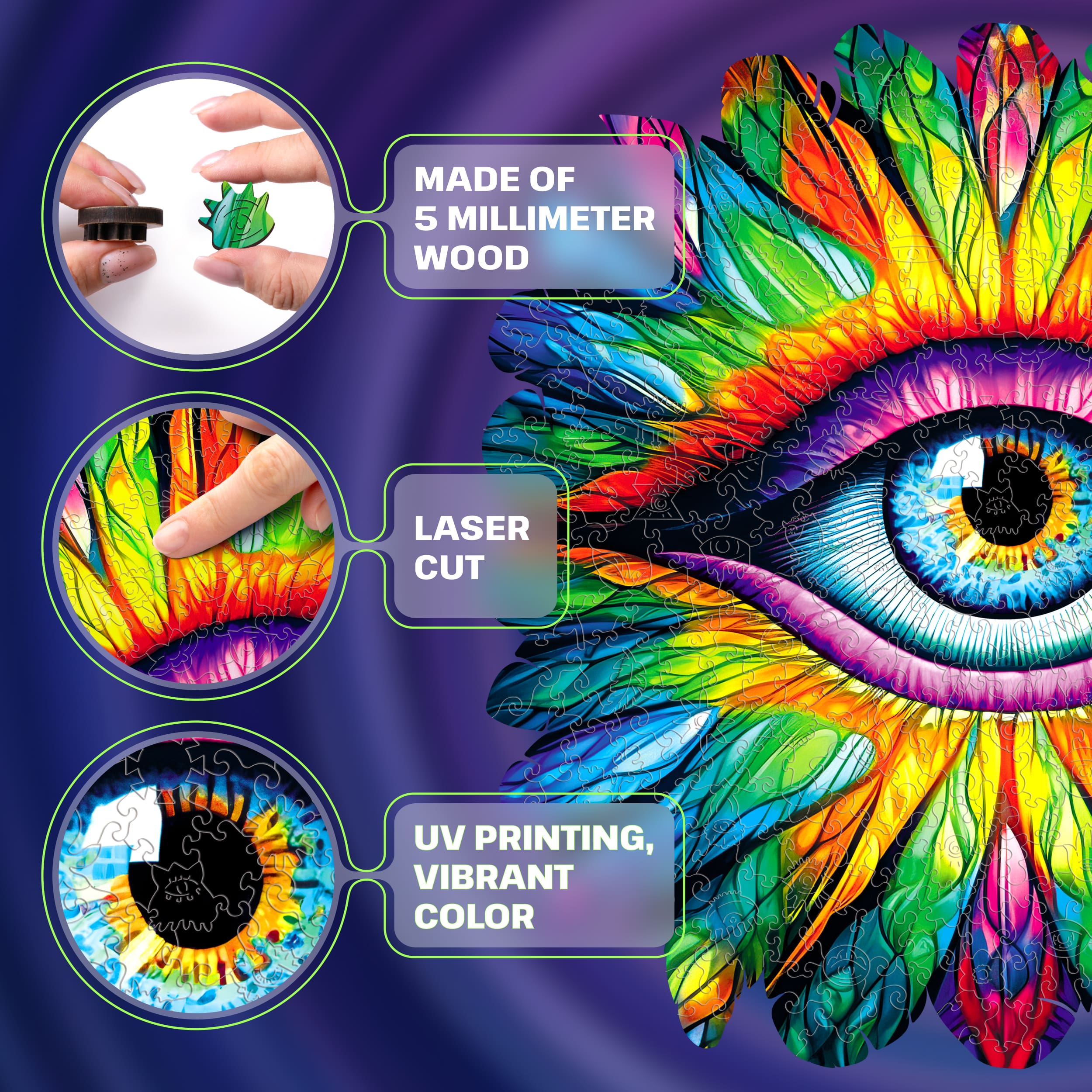 Images and photos of Eye puzzle 200 pieces. ESC WELT.