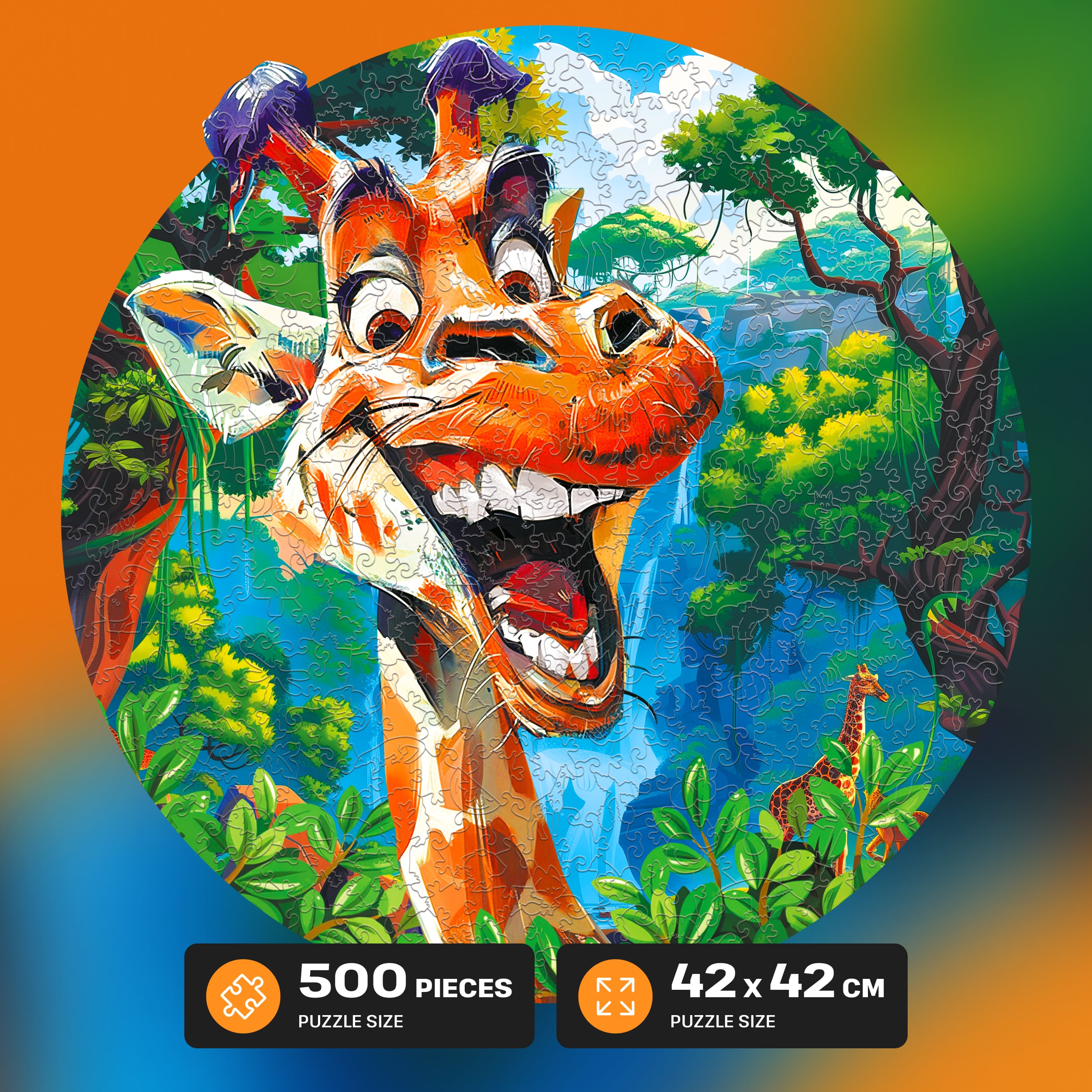 Images and photos of Funny Giraffe Puzzle 500 pieces. ESC WELT.