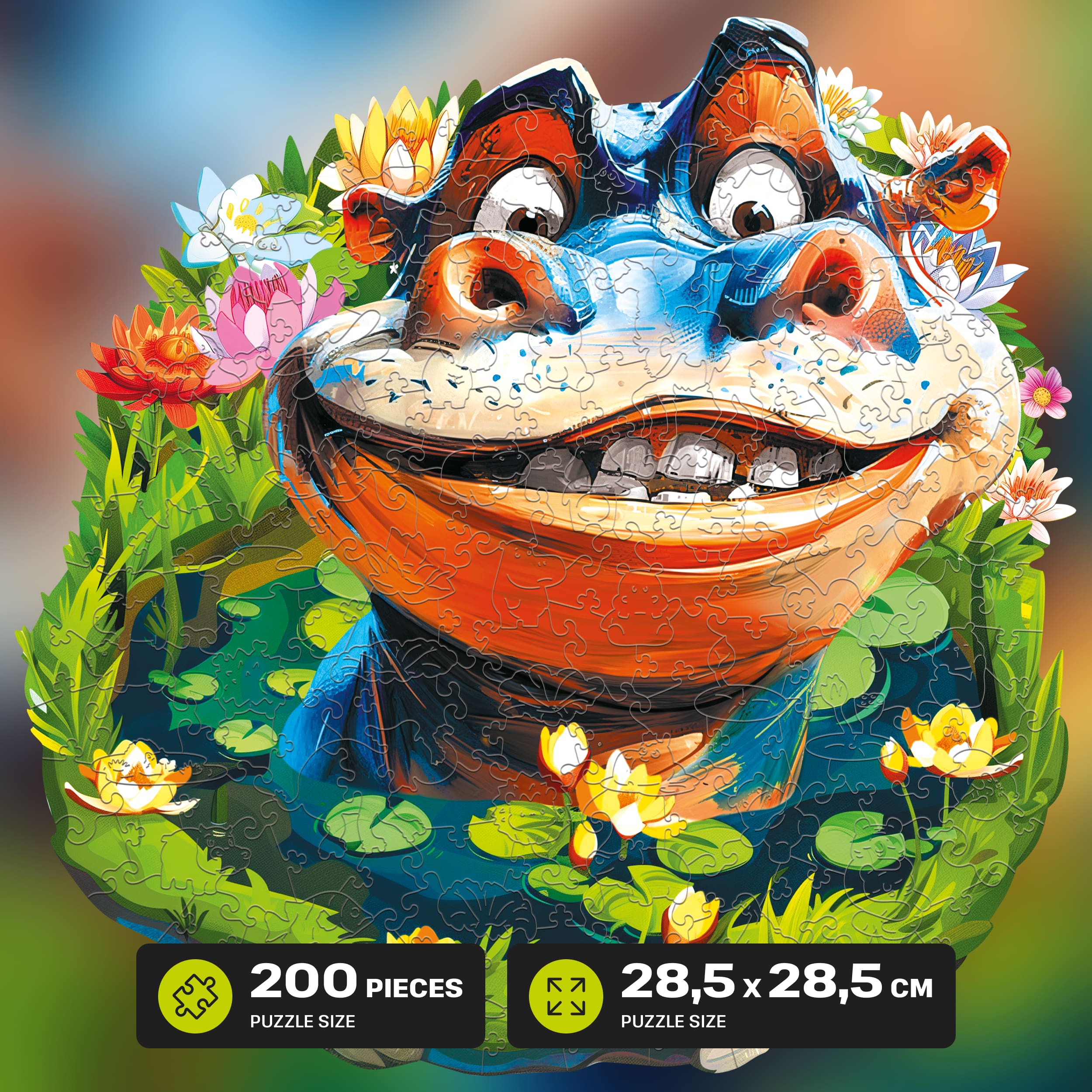 Images and photos of Funny Hippo Puzzle 200 pieces. ESC WELT.