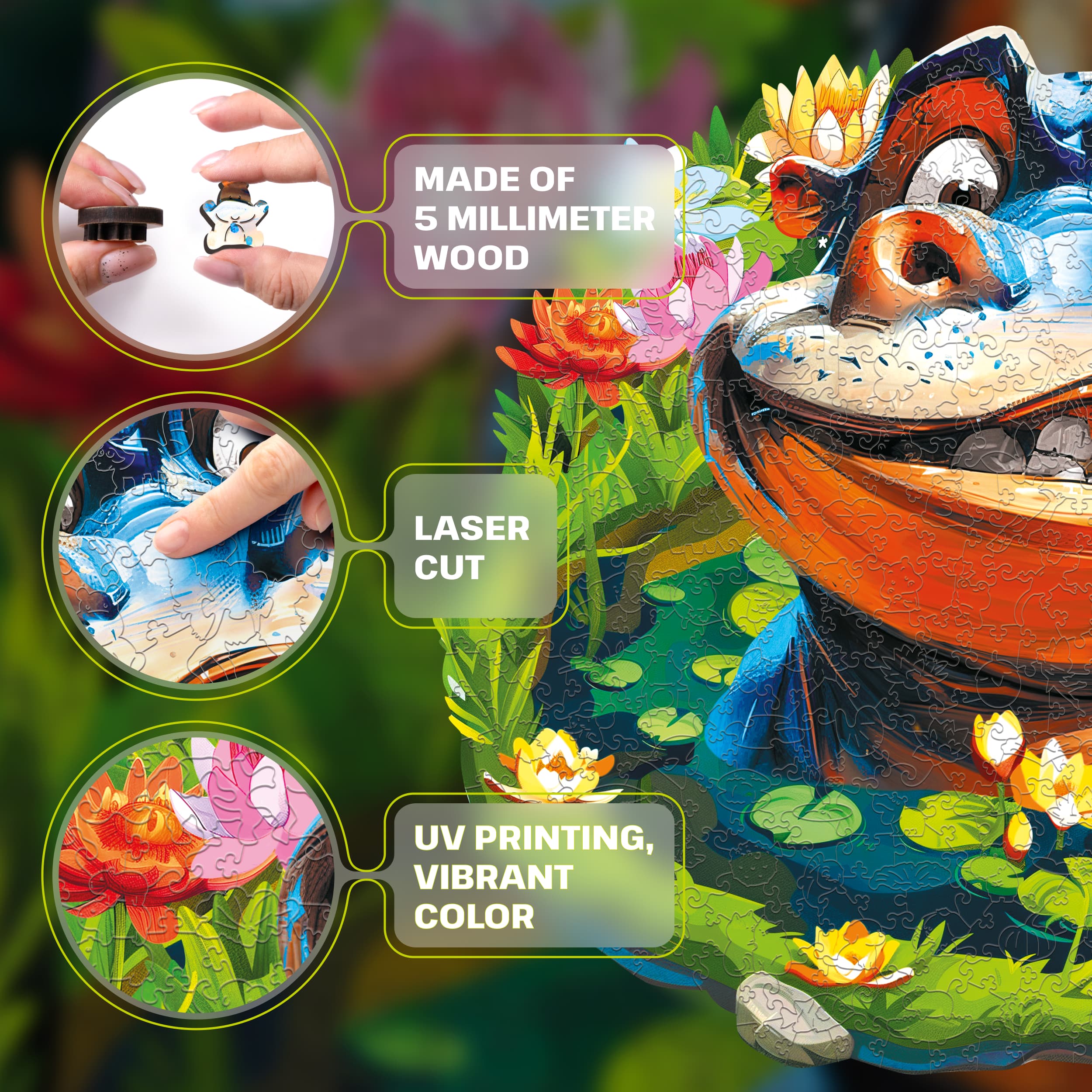 Images and photos of Funny Hippo Puzzle 500 pieces. ESC WELT.
