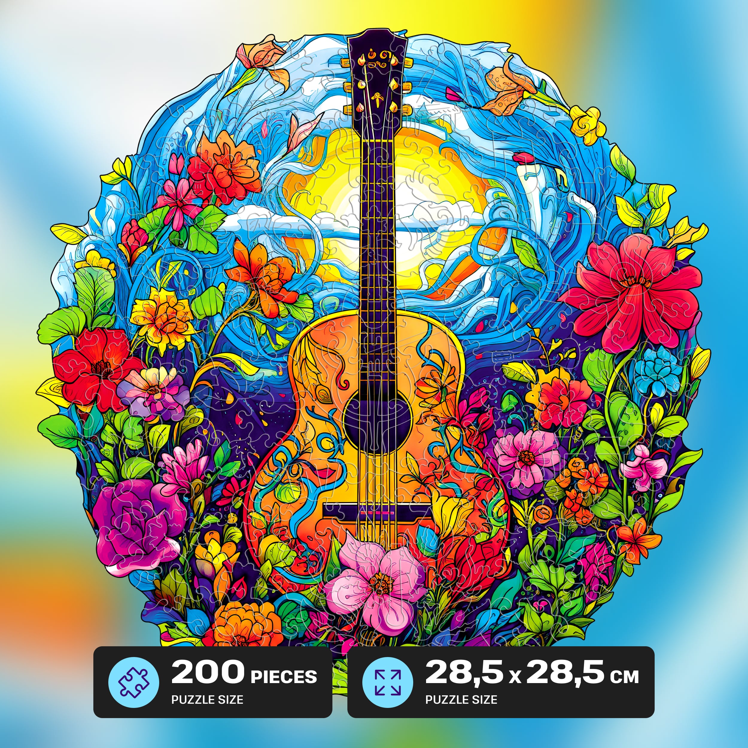 Images and photos of Guitar puzzle 200 pieces. ESC WELT.