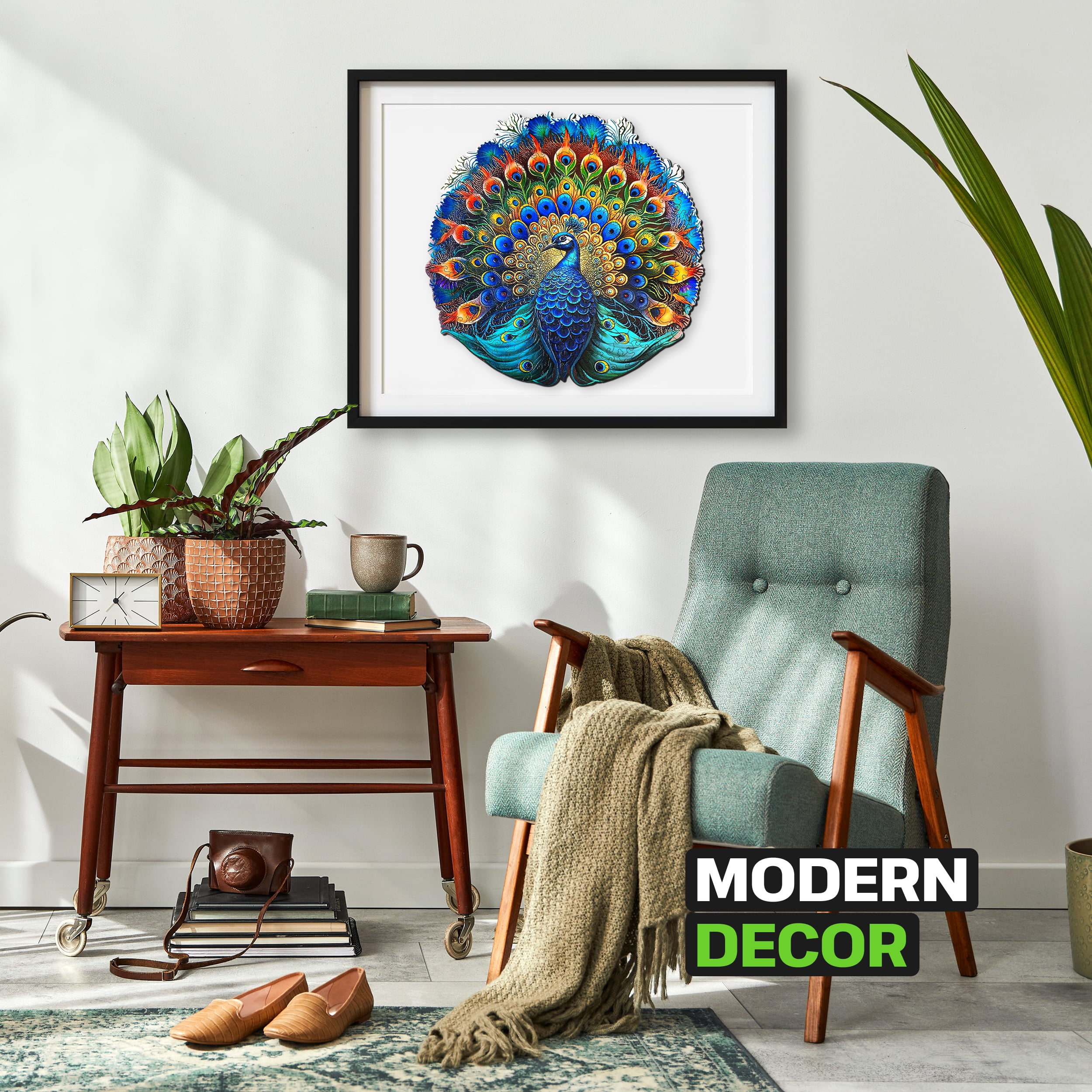 Images and photos of Peacock puzzle 200 pieces. ESC WELT.