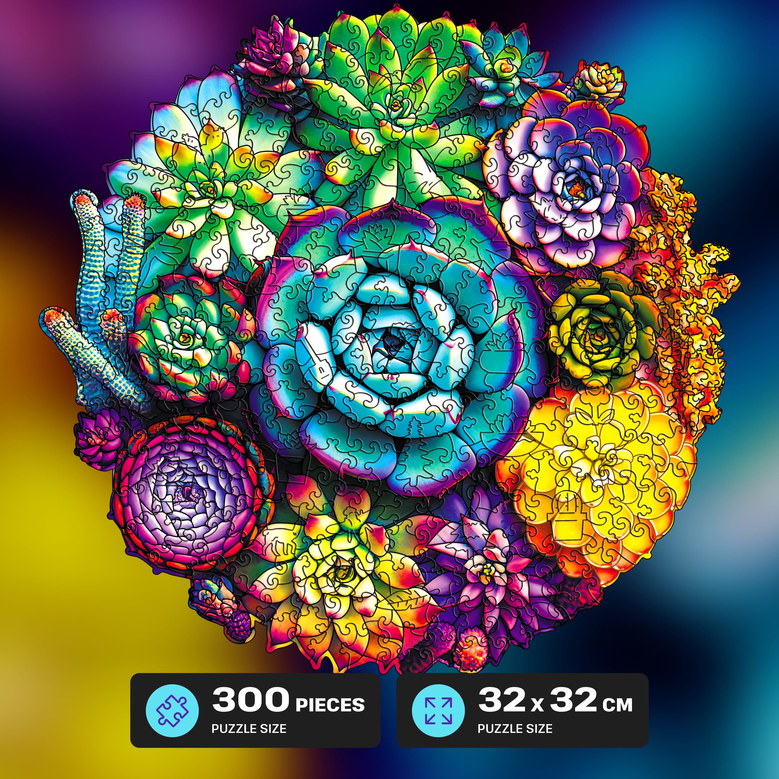 Images and photos of Succulent puzzle 300 pieces. ESC WELT.