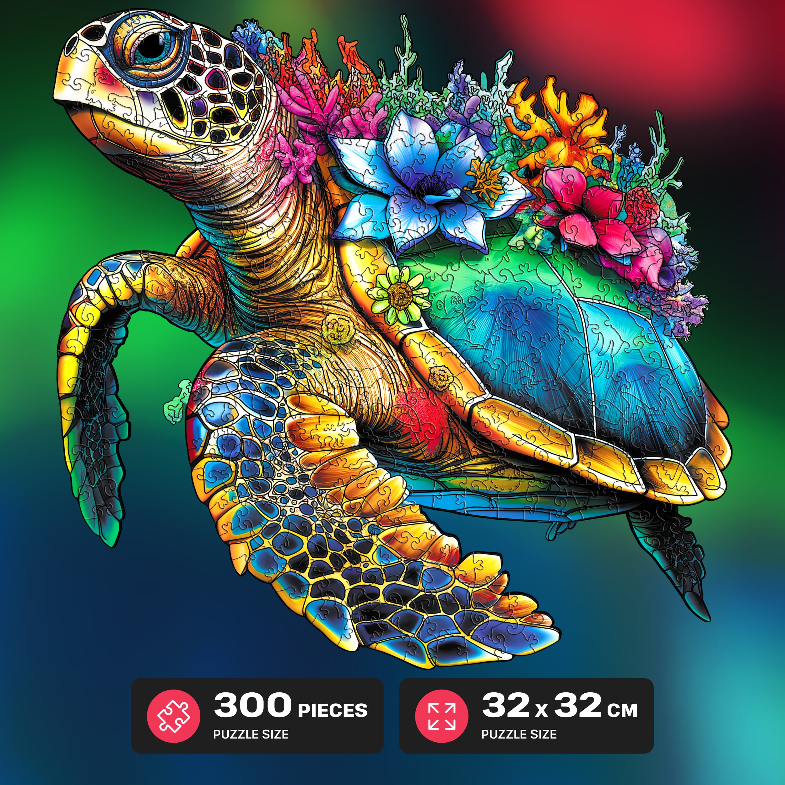 Images and photos of Turtle puzzle 300 pieces. ESC WELT.