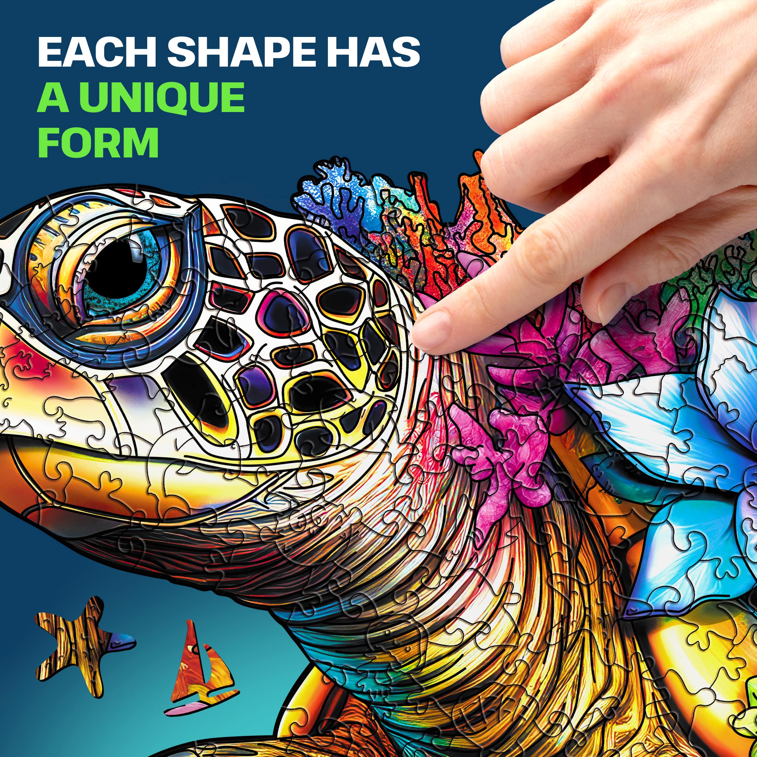 Images and photos of Turtle puzzle 500 pieces. ESC WELT.
