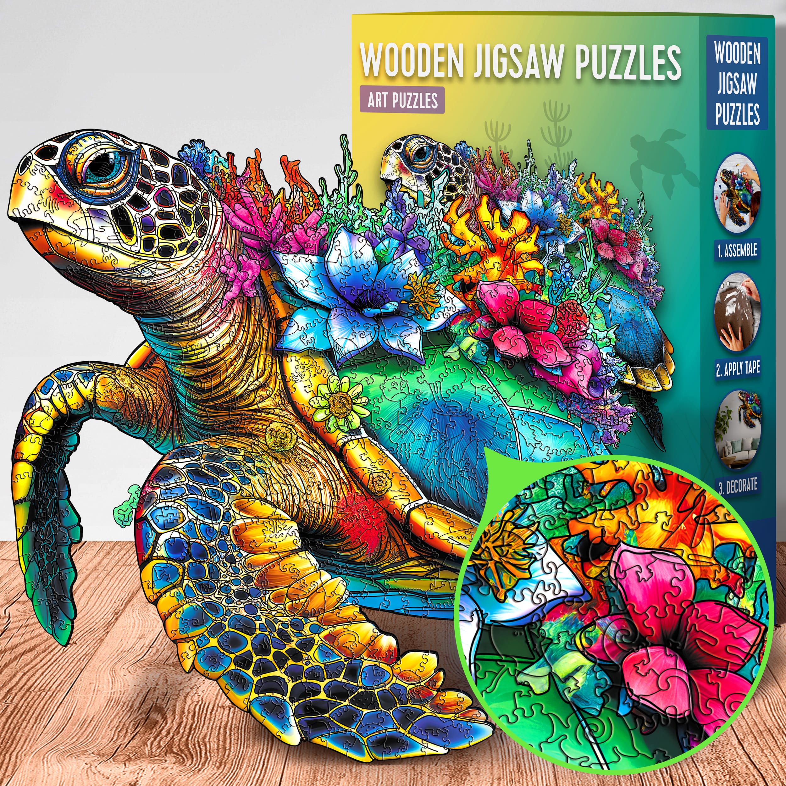 Images and photos of Turtle puzzle 500 pieces. ESC WELT.