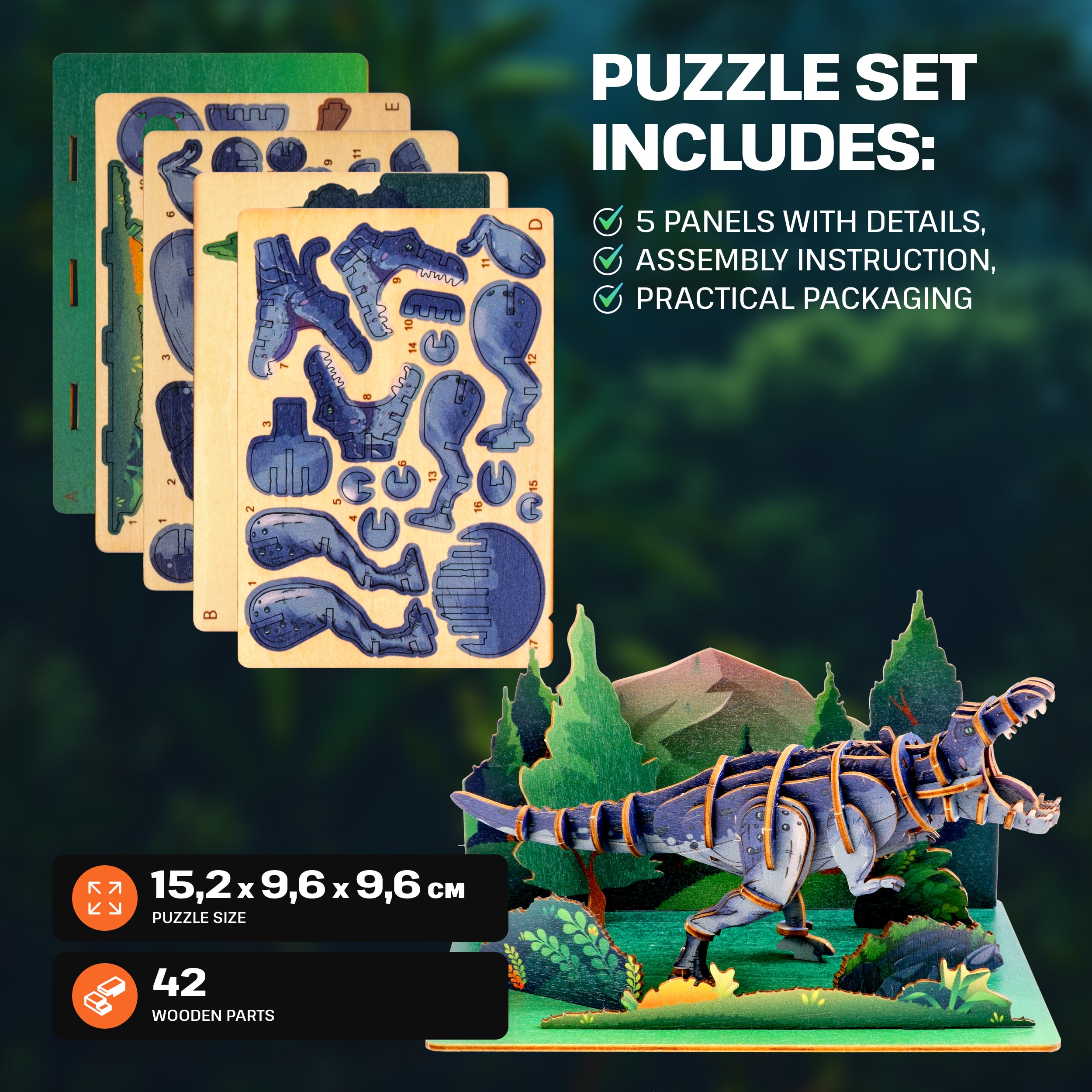 Images and photos of Fantasy Trio 3D Puzzle Kit. ESC WELT.