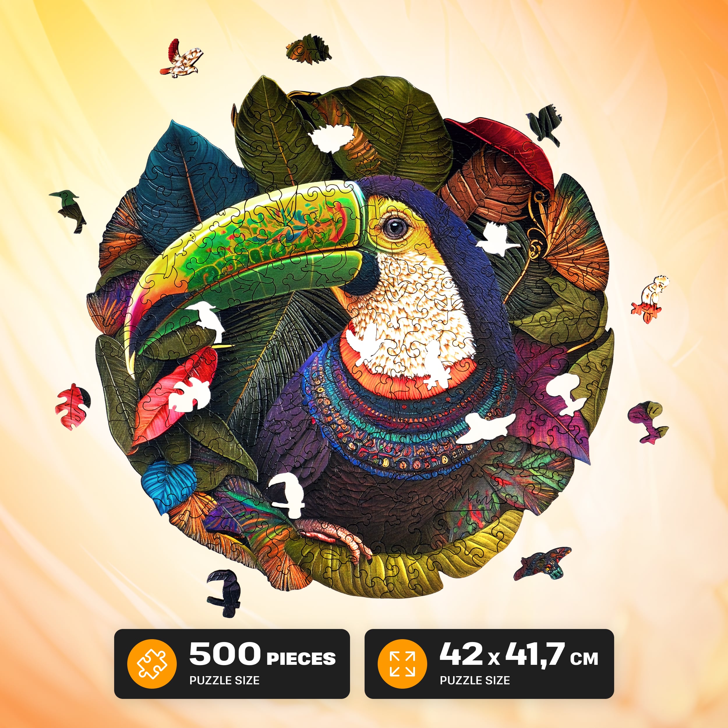 Images and photos of Toucan puzzle 500 pieces. ESC WELT.