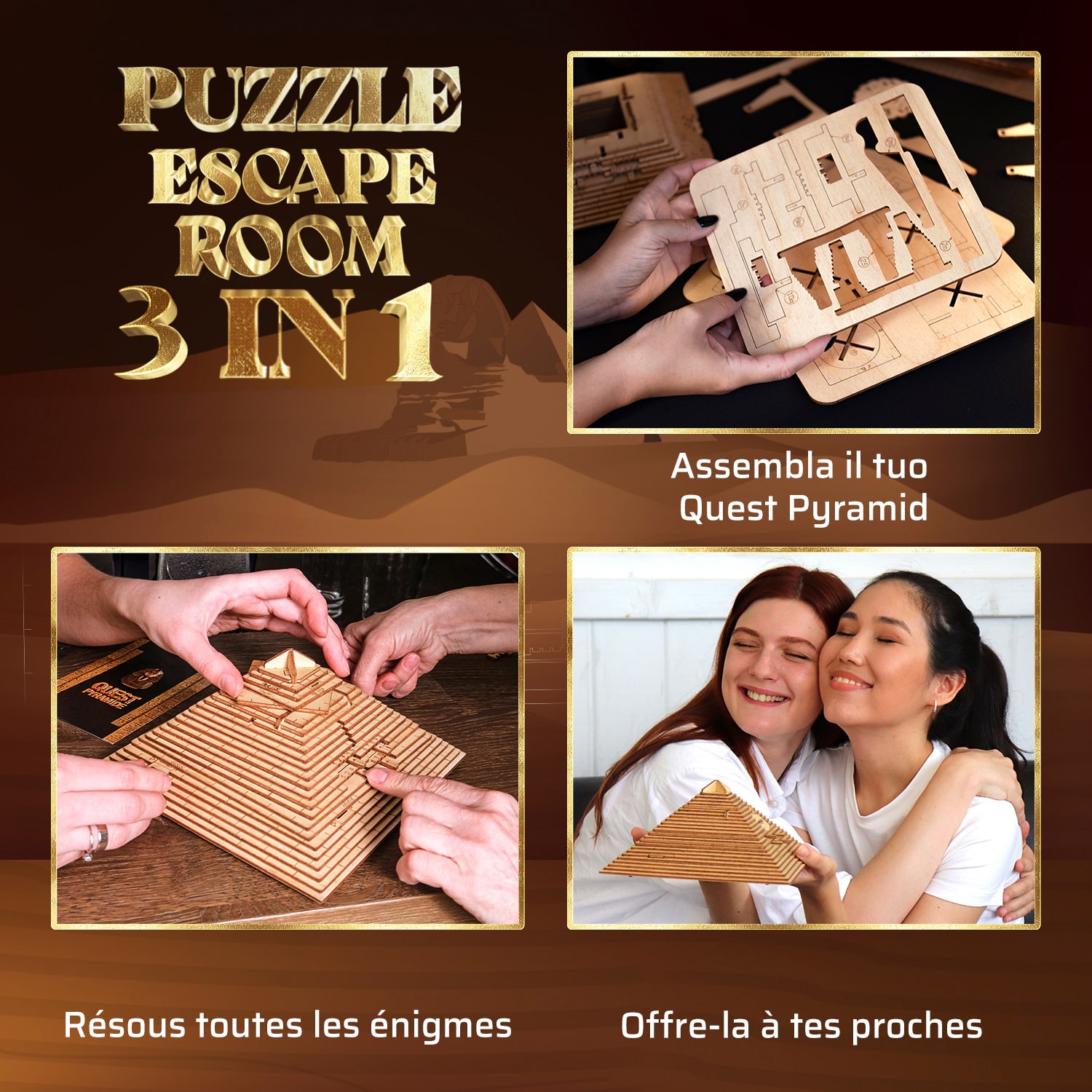 Buy 3D Puzzle Game Quest Pyramid £33,90. Best Wooden and Escape