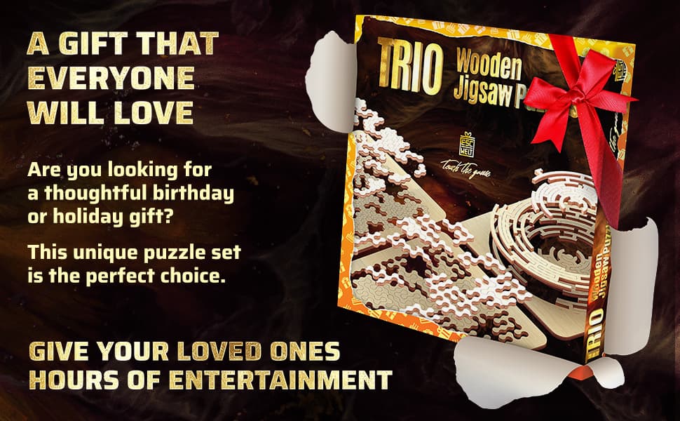 Images and photos of Trio Wooden Jigsaw Puzzles. ESC WELT.